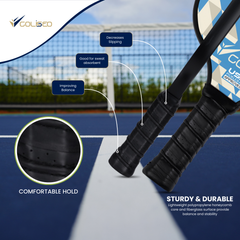 Coliseo FiberStrike Beginner Pickleball Set – Lightweight Fiberglass Paddles with Balls & Bag