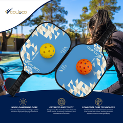 Coliseo FiberStrike Beginner Pickleball Set – Lightweight Fiberglass Paddles with Balls & Bag