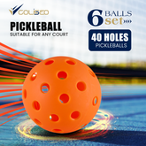 High Performance Outdoor Pickleball Balls | Durable, High Bounce, Pack of 6
