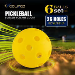 High Performance Indoor Pickleball Balls | Durable, High Bounce, Pack of 6